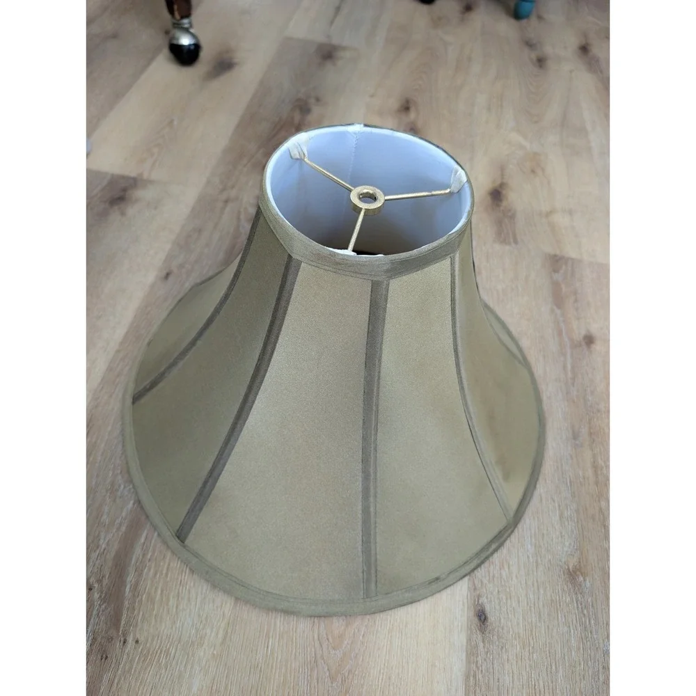 Bell Shaped Gold Fabric Lamp Shade 16